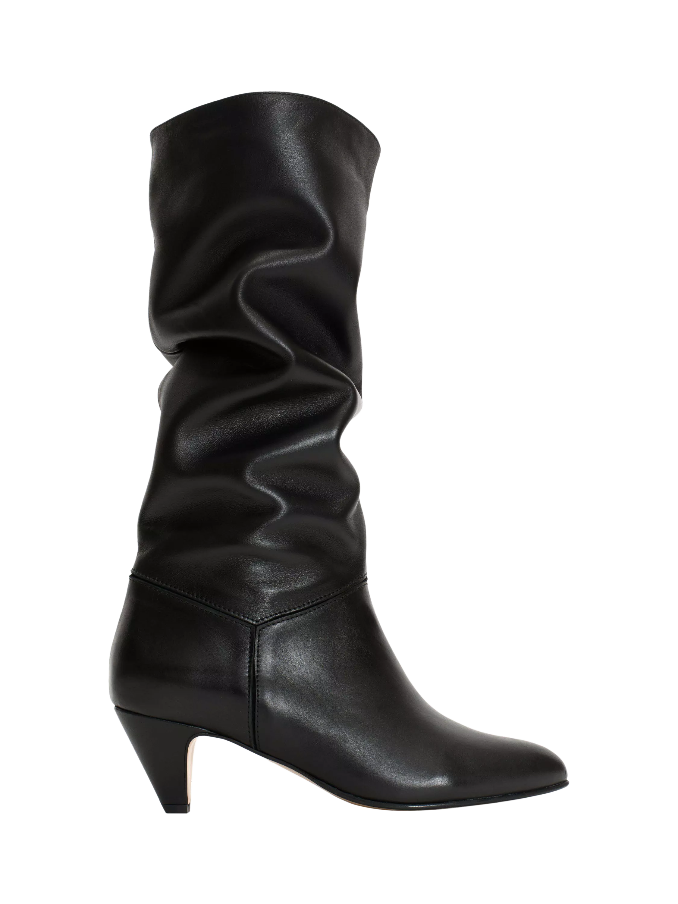 Anonymous Copenhagen Jasmina 50 Leather Stiletto Calf Boots, Black