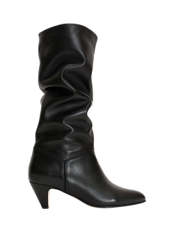 Anonymous Copenhagen Jasmina 50 Leather Stiletto Calf Boots, Black, Black