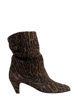 Anonymous Copenhagen Vully 50 Suede Animal Print Ankle Boots, Brown/Multi, Brown/Multi