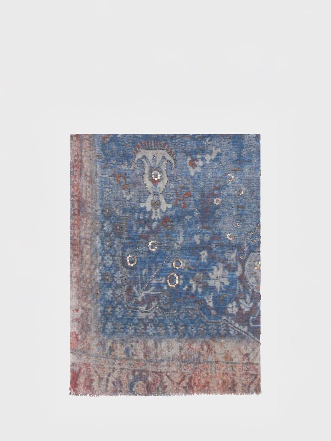 Gerard Darel Rachelia Floral Wool-Silk Blend Scarf