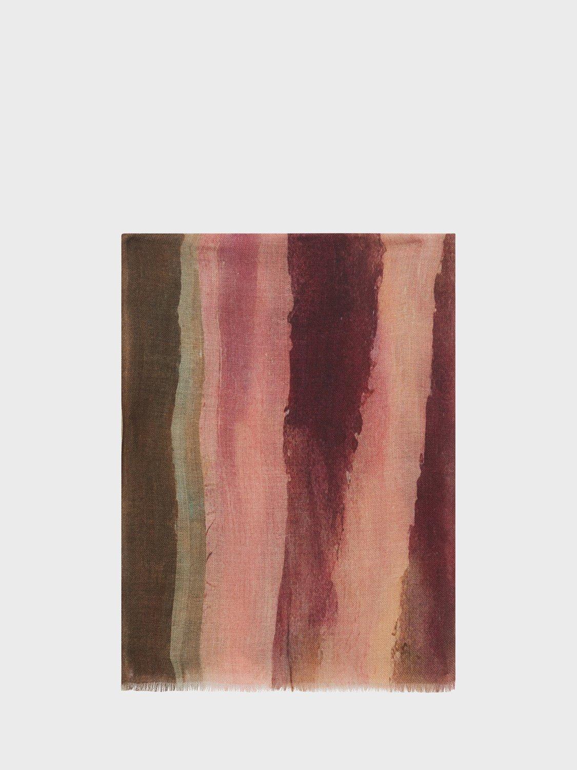 Product image 1 of 2, which shows Gerard Darel Rosalin Abstract Print Wool Blend Scarf, Rosewood, One Size