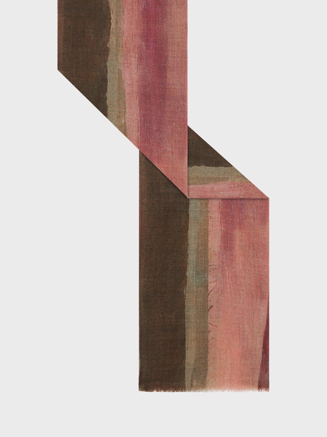 Product image 2 of 2, which shows Gerard Darel Rosalin Abstract Print Wool Blend Scarf, Rosewood, One Size