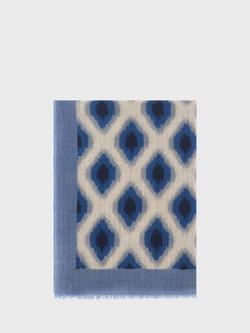Gerard Darel Raquel Geomtric Print Cashmere Blend Scarf, Blue