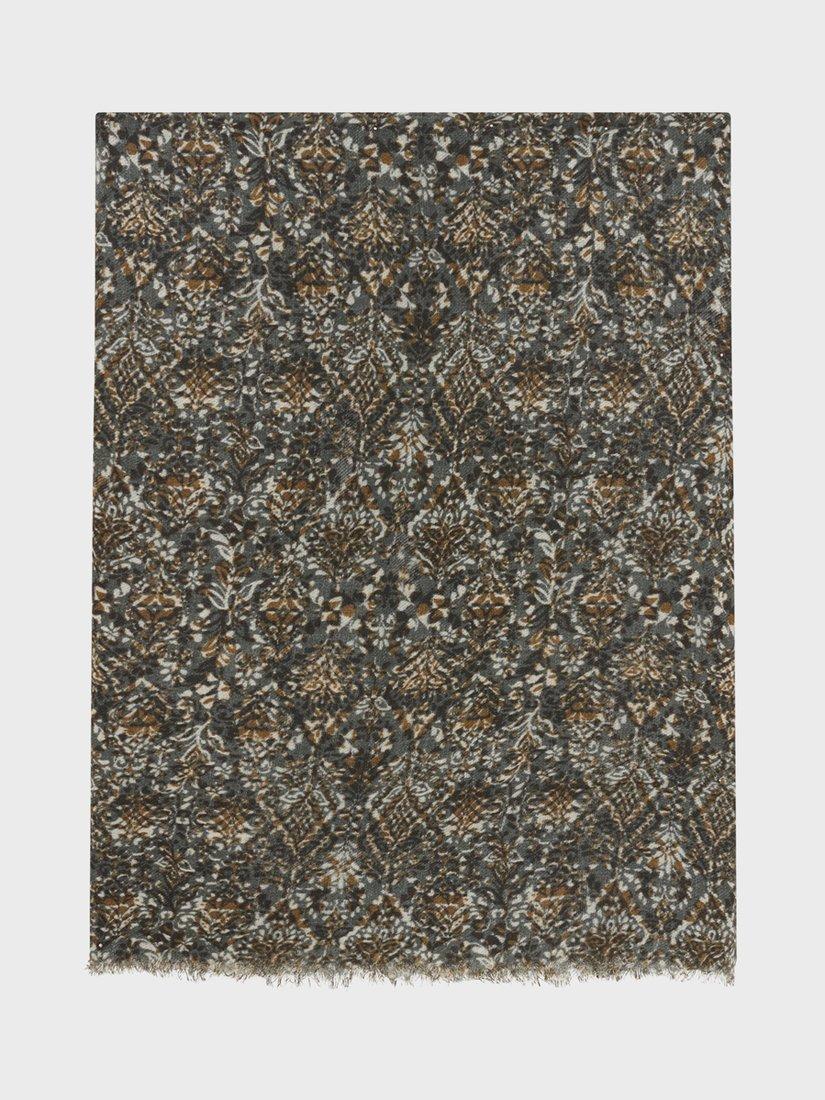 Product image 1 of 2, which shows Gerard Darel Rhianon Damask Wool Rich Scarf, Grey, One Size