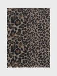 Gerard Darel Rosalie Leopard Print Wool Rich Scarf, Green