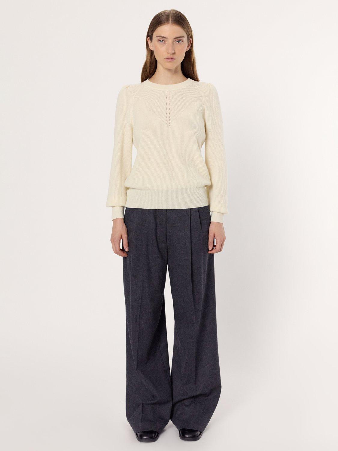 Product image 2 of 2, which shows Gerard Darel Evange Pullover Cardigan Vest, Ecru, 6