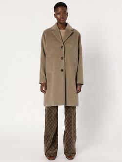 Gerard Darel Minaelle Longline Wool Overcoat - view 2, Camel