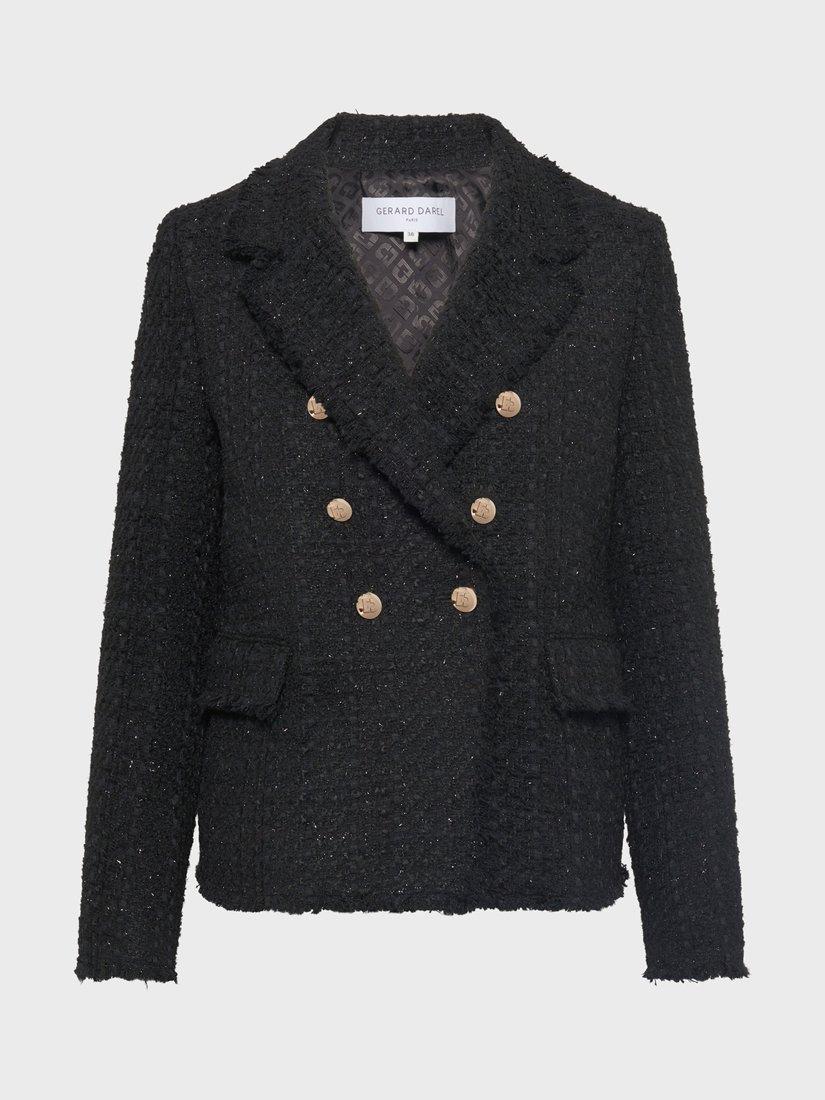 Product image 1 of 2, which shows Gerard Darel Natania Cotton Blend Teddy Coat, Black, 10