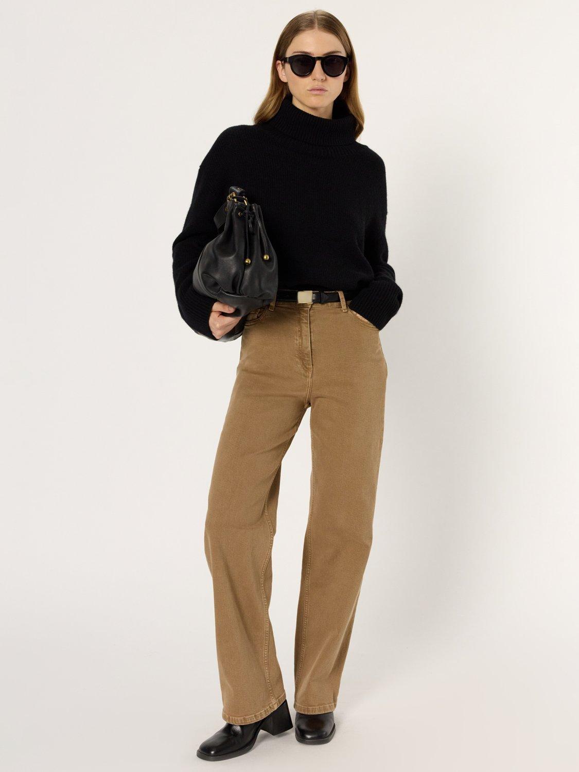 Product image 1 of 5, which shows Gerard Darel Clea Mid Rise Jeans, Brown, 16