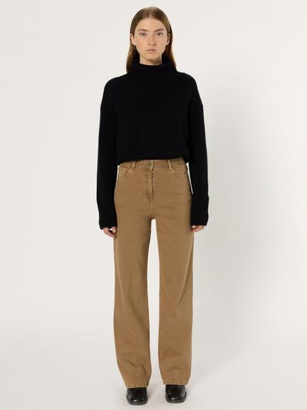 Gerard Darel Clea Mid Rise Jeans, Brown - view 2, Brown