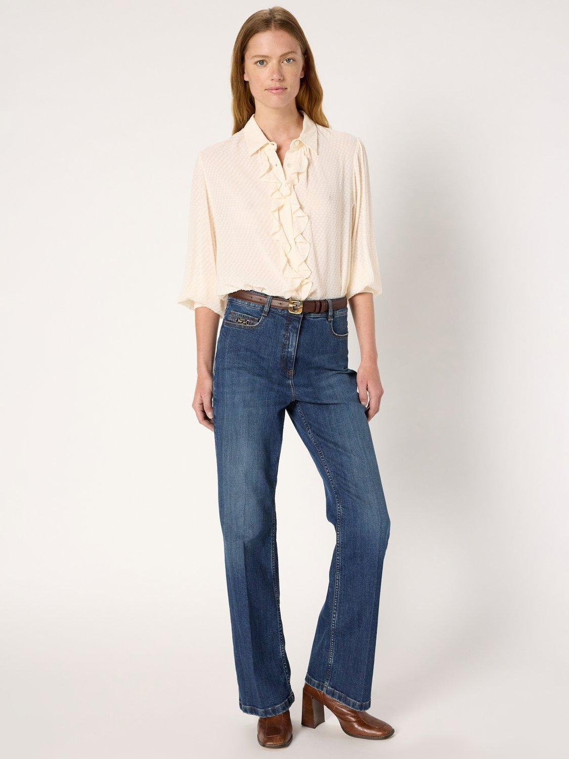 Product image 1 of 6, which shows Gerard Darel Corine Cotton Denim Jeans, Blue, 6