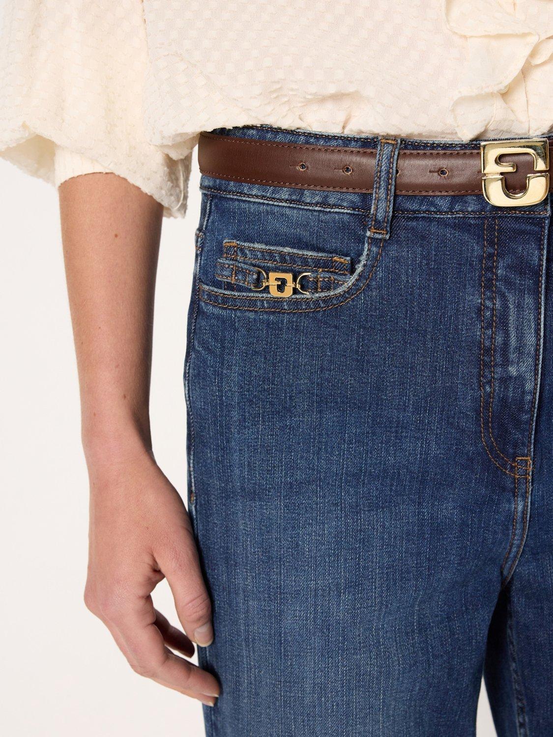 Product image 6 of 6, which shows Gerard Darel Corine Cotton Denim Jeans, Blue, 6