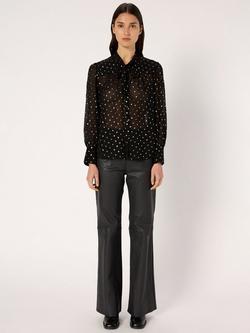 Gerard Darel Andree Classic Polka Dot Blouse - view 2, Black