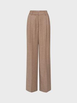 Gerard Darel Coline Wool Mid Rise Tailored Trousers - view 2, Sand