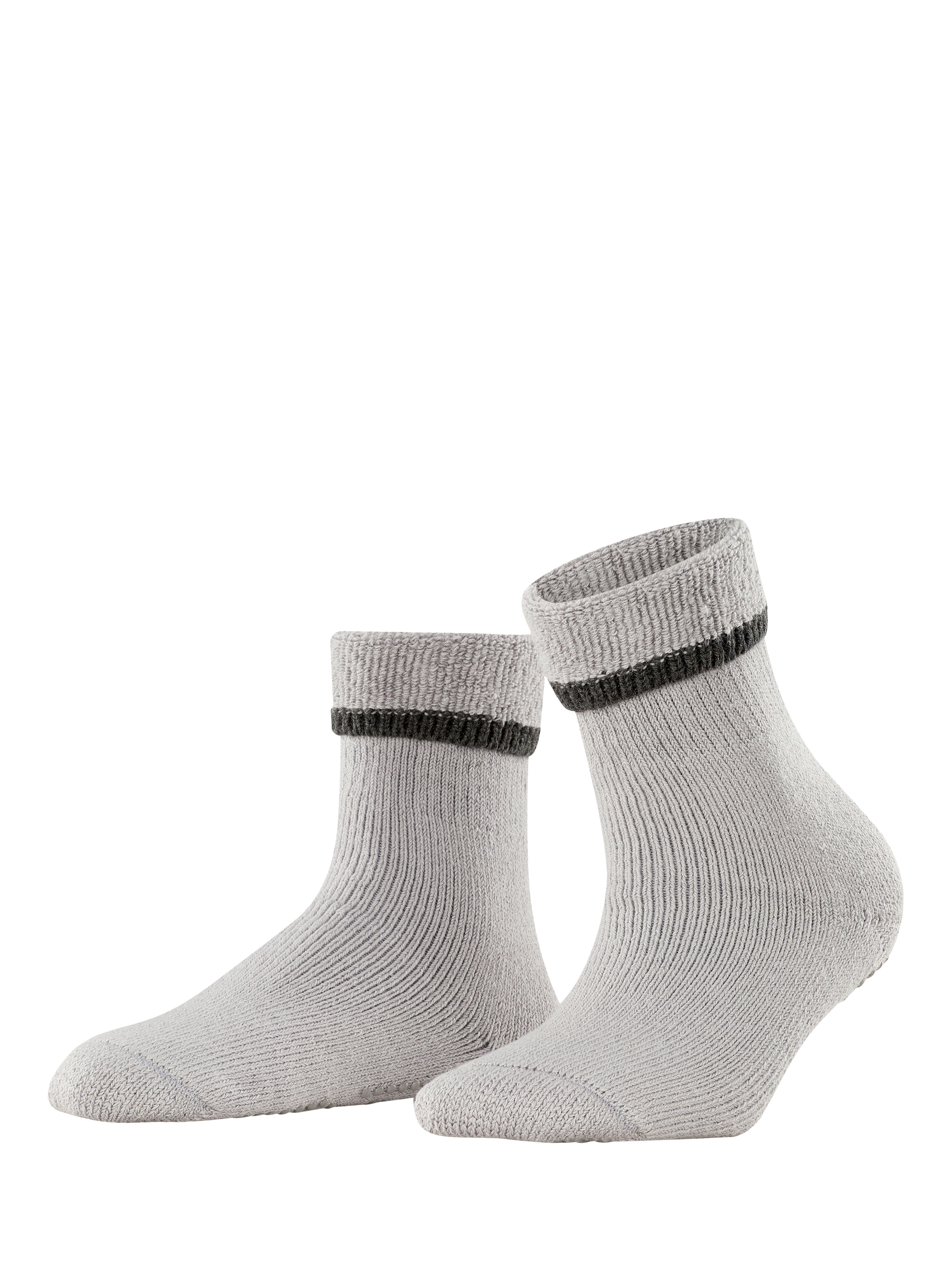 Product image 1 of 3, which shows FALKE Non Slip Cuddle Pads Ankle Socks, Grey, S-M