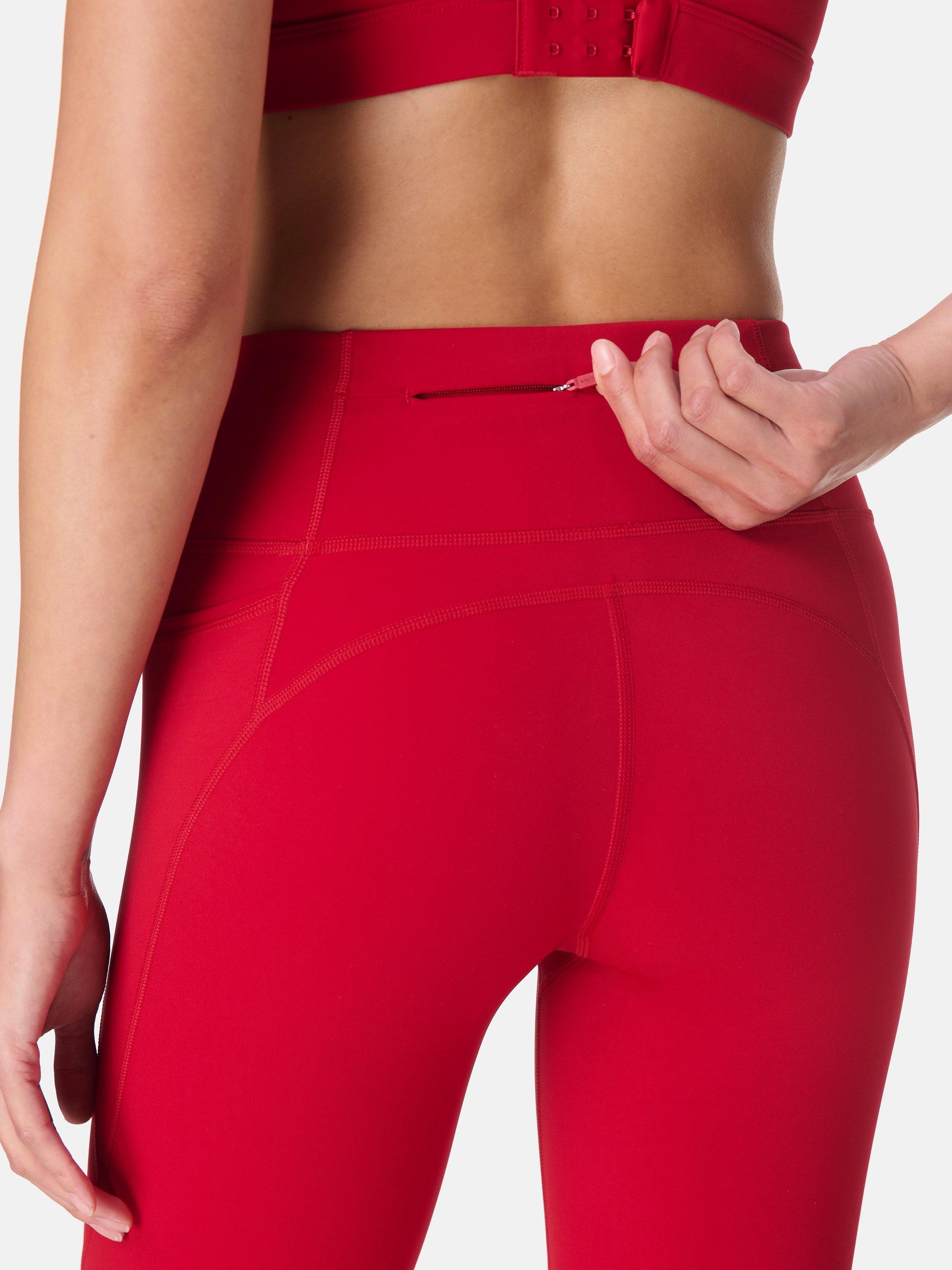 Product image 8 of 9, which shows Sweaty Betty Power 7/8 Gym Leggings, Pepper Red, XL