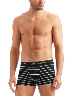 Ralph Lauren Mixed Cotton Blend Trunks, Pack of 3 - view 2, Black Black