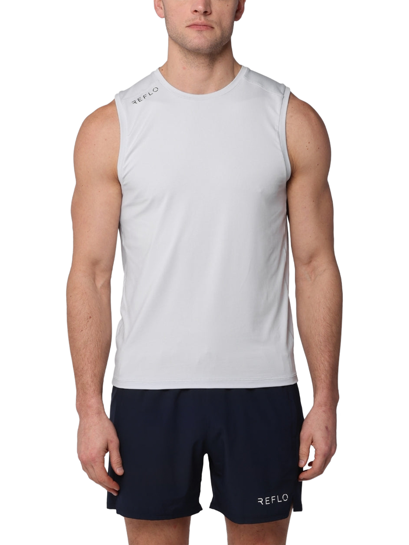 Product image 1 of 6, which shows REFLO Vaal Solar Recycled Vest, Mist Grey, XXXL
