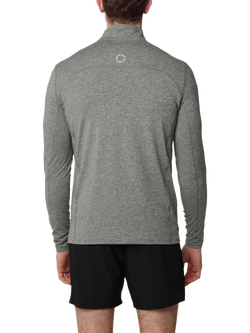 REFLO Purus Long Sleeve Zip Neck Performance Midlayer Top - view 2, Pine Green Marl