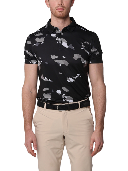 REFLO Tagus Short Sleeve Recycled Polo Shirt, Black
