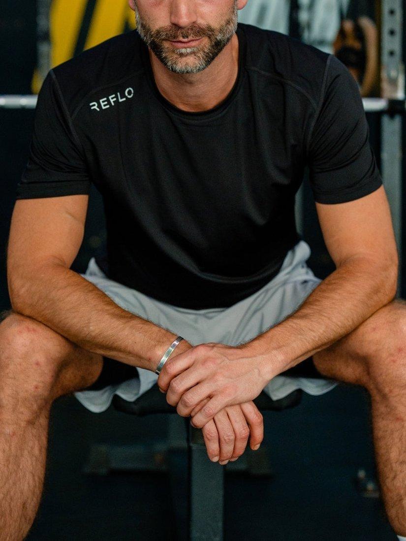 Product image 6 of 6, which shows REFLO Braan Solar Recycled T-Shirt, Black, S