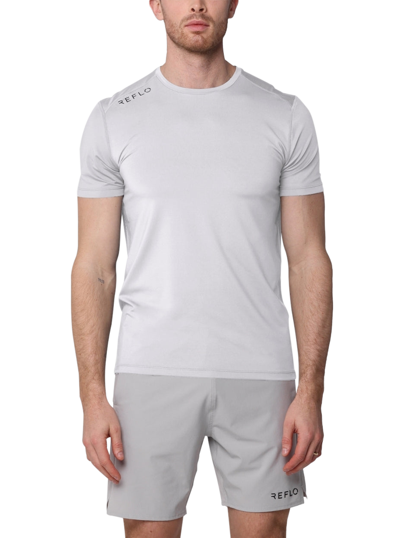 Product image 1 of 6, which shows REFLO Braan Solar Recycled T-Shirt, Mist Grey, S