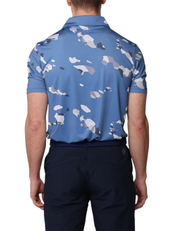 REFLO Tagus Short Sleeve Recycled Polo Shirt - view 2, Coronet Blue/White