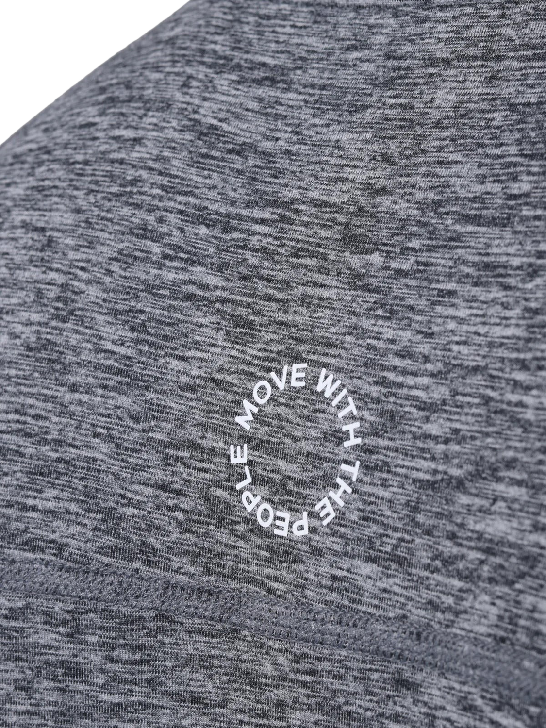 Product image 5 of 6, which shows REFLO Purus Long Sleeve Zip Neck Performance Midlayer Top, Caviar Marl, XS