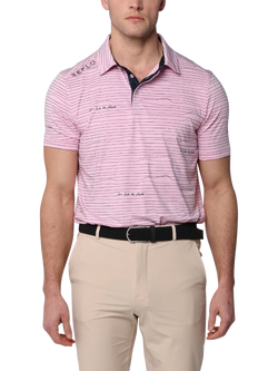 REFLO Tagus Short Sleeve Recycled Polo Shirt, Chalk Pink, Chalk Pink