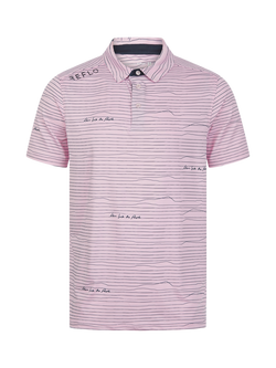 REFLO Tagus Short Sleeve Recycled Polo Shirt, Chalk Pink - view 2, Chalk Pink