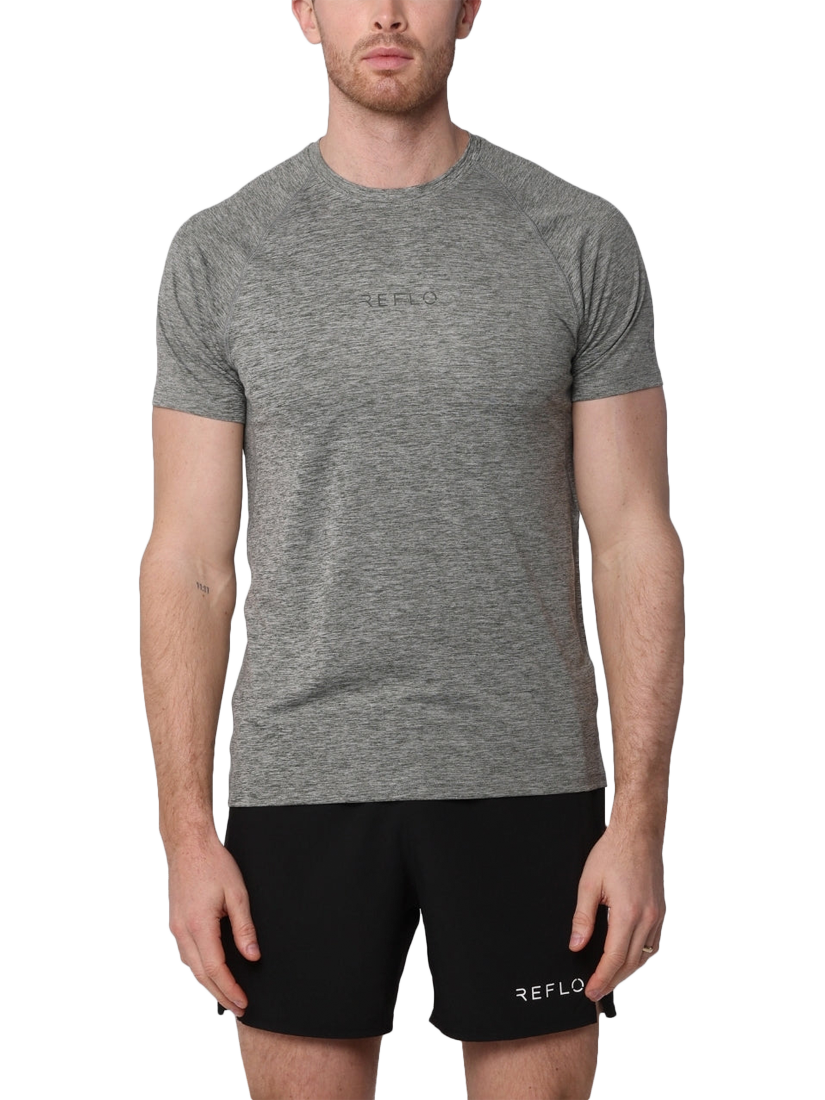Product image 1 of 6, which shows REFLO Zeya Short Sleeve Performance T-Shirt, Pine Green Marl, XXL