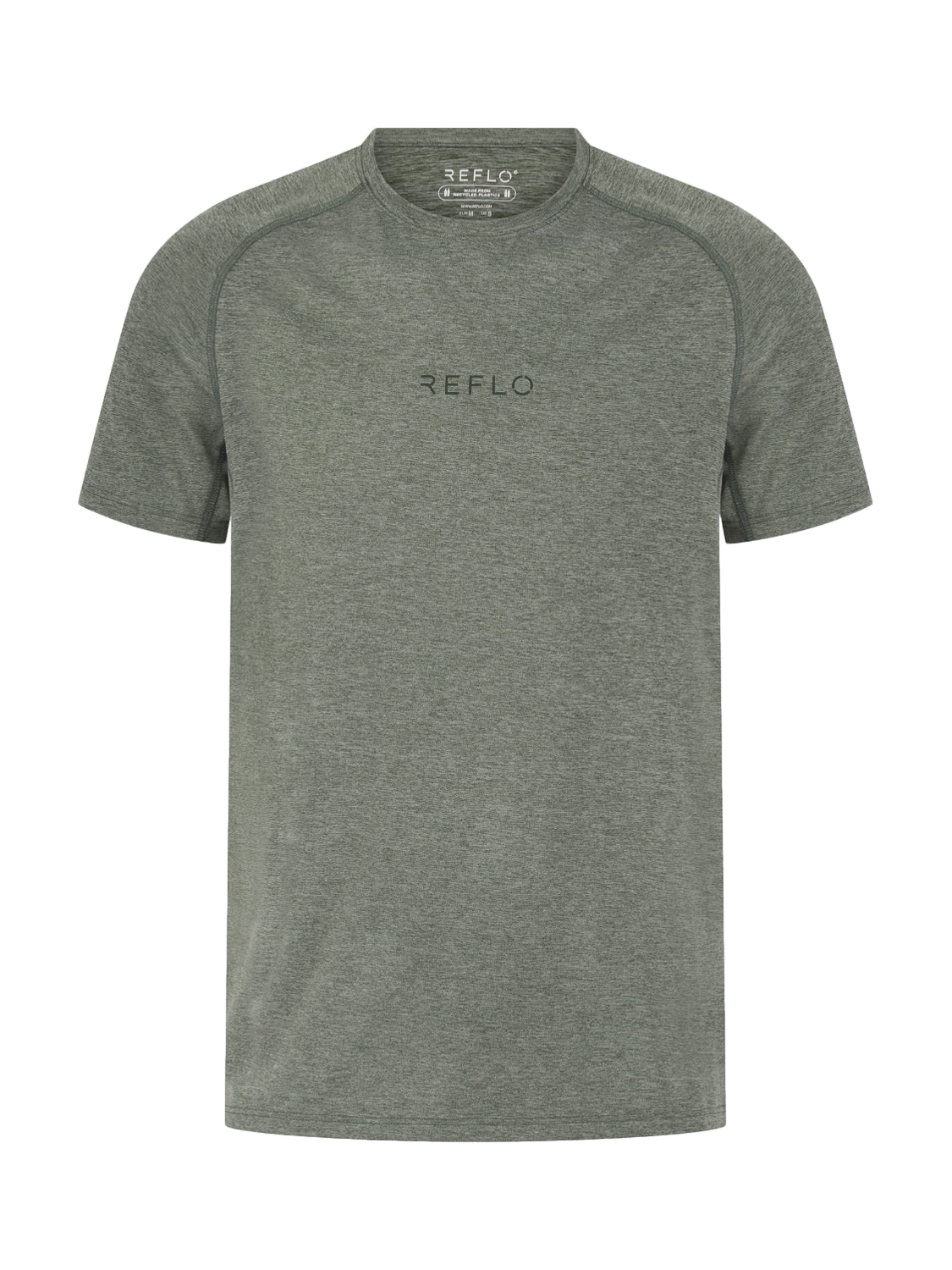 Product image 4 of 6, which shows REFLO Zeya Short Sleeve Performance T-Shirt, Pine Green Marl, XXL