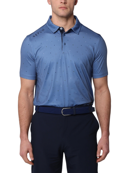REFLO Tagus Short Sleeve Recycled Polo Shirt, Coronet Blue, Coronet Blue