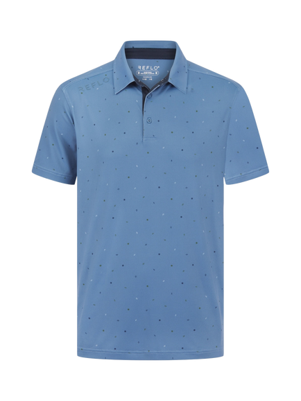 REFLO Tagus Short Sleeve Recycled Polo Shirt, Coronet Blue - view 2, Coronet Blue