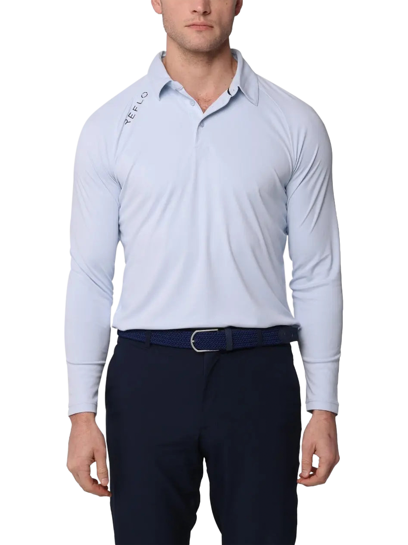 Product image 1 of 6, which shows REFLO Bannock Recycled Polo Shirt, Mist Grey, XXXL