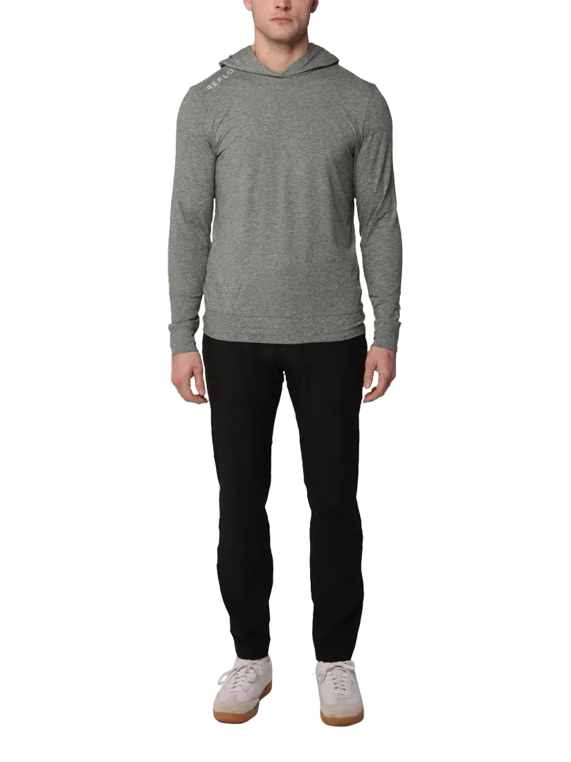 Product image 3 of 6, which shows REFLO Clyde Performance Hoodie, Pine Green Marl, S