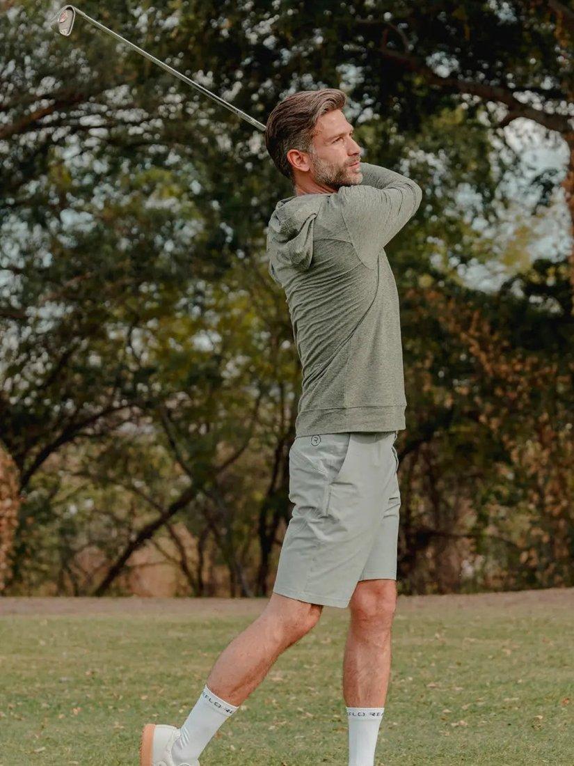 Product image 6 of 6, which shows REFLO Clyde Performance Hoodie, Pine Green Marl, S