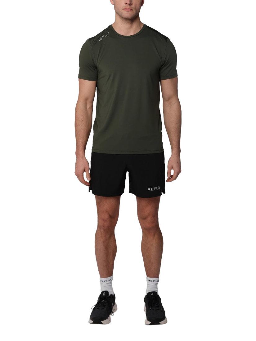 Product image 3 of 6, which shows REFLO Braan Solar Performance Recycled T-Shirt, Pine Green, S