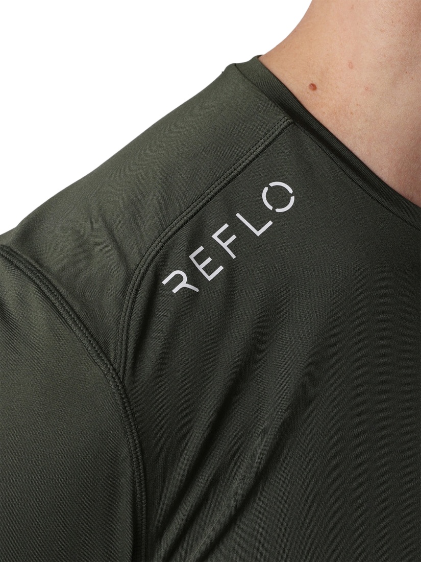Product image 5 of 6, which shows REFLO Braan Solar Performance Recycled T-Shirt, Pine Green, S