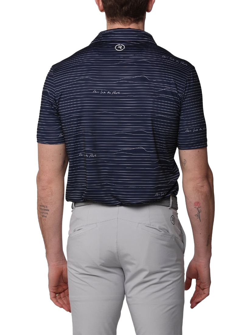 Product image 2 of 6, which shows REFLO Tagus Short Sleeve Recycled Polo Shirt, True Navy, S