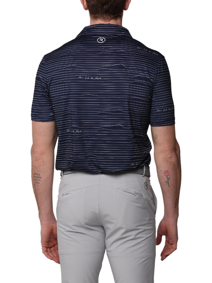 REFLO Tagus Short Sleeve Recycled Polo Shirt, True Navy - view 2, True Navy