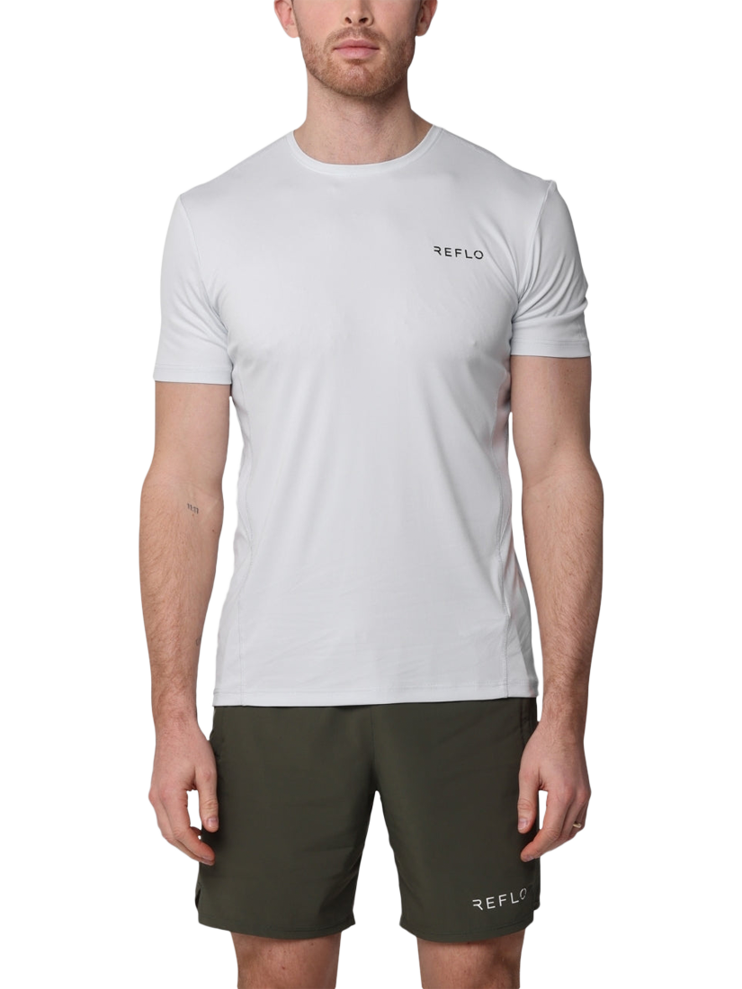 Product image 1 of 6, which shows REFLO Hudson Recycled T-Shirt, Mist Grey, S
