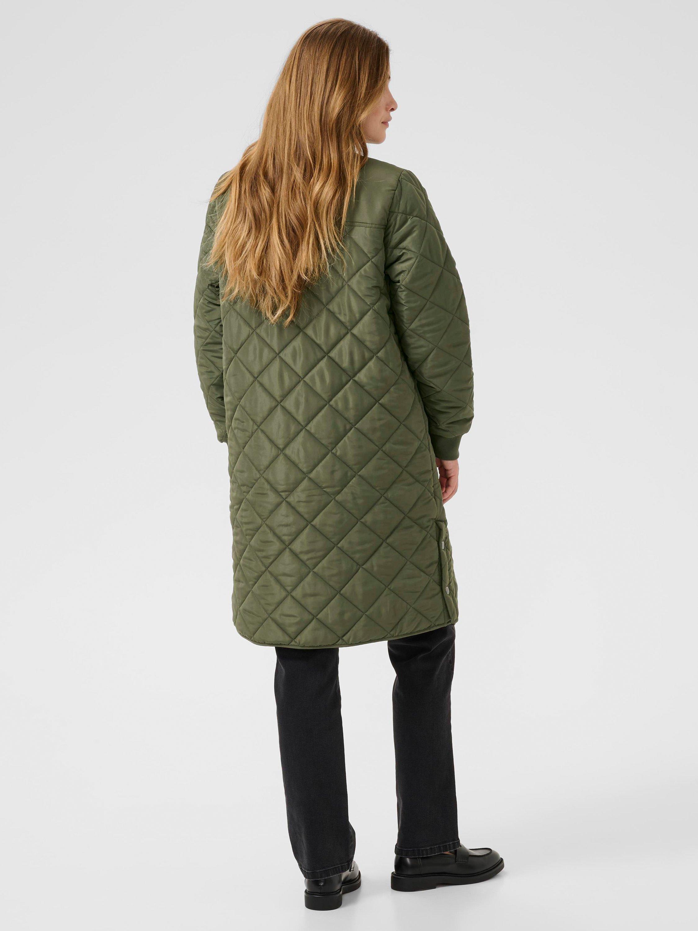 Product image 2 of 6, which shows KAFFE KAvilla Quilted Coat, Mid Green, 8