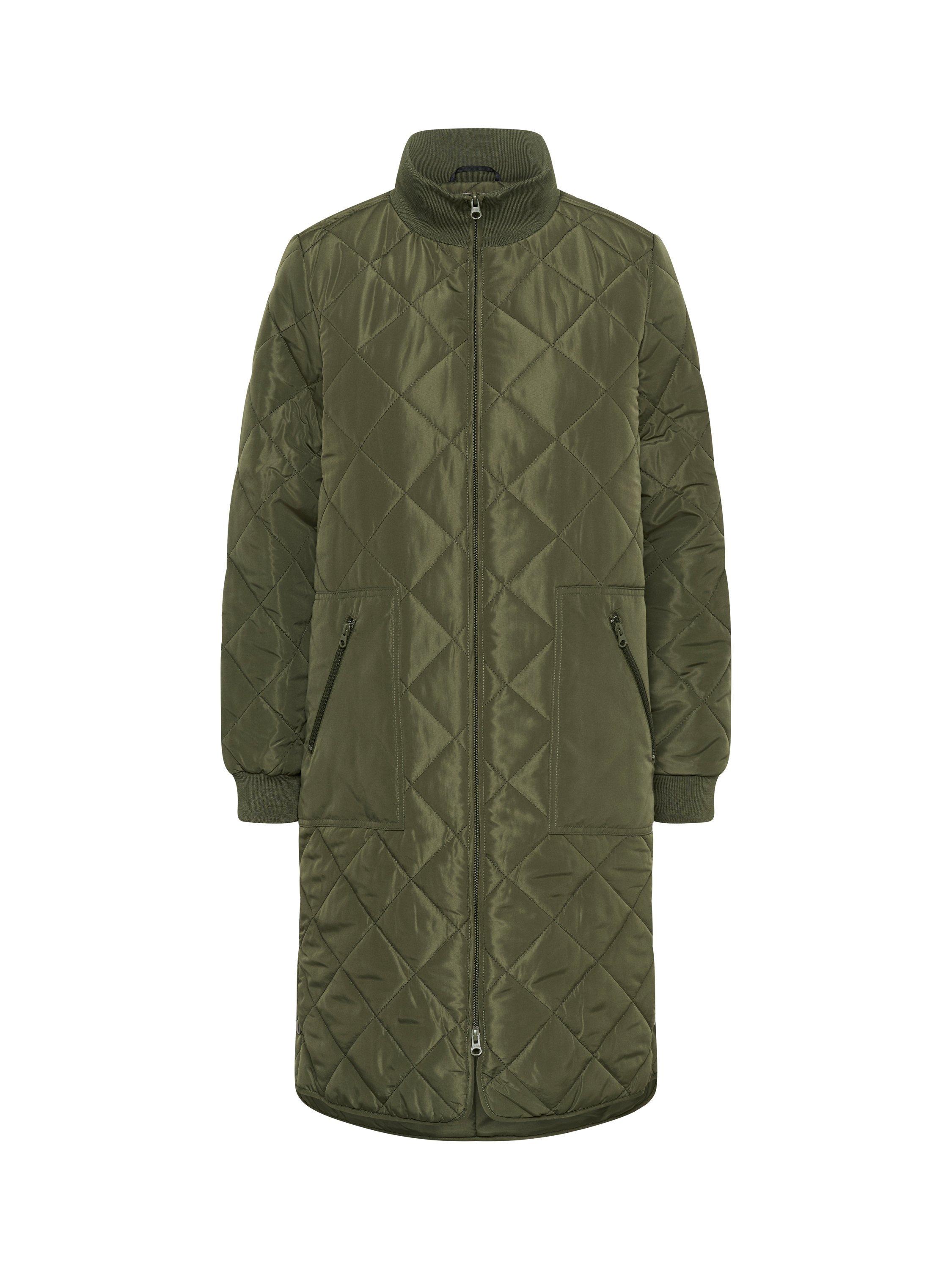 Product image 5 of 6, which shows KAFFE KAvilla Quilted Coat, Mid Green, 8
