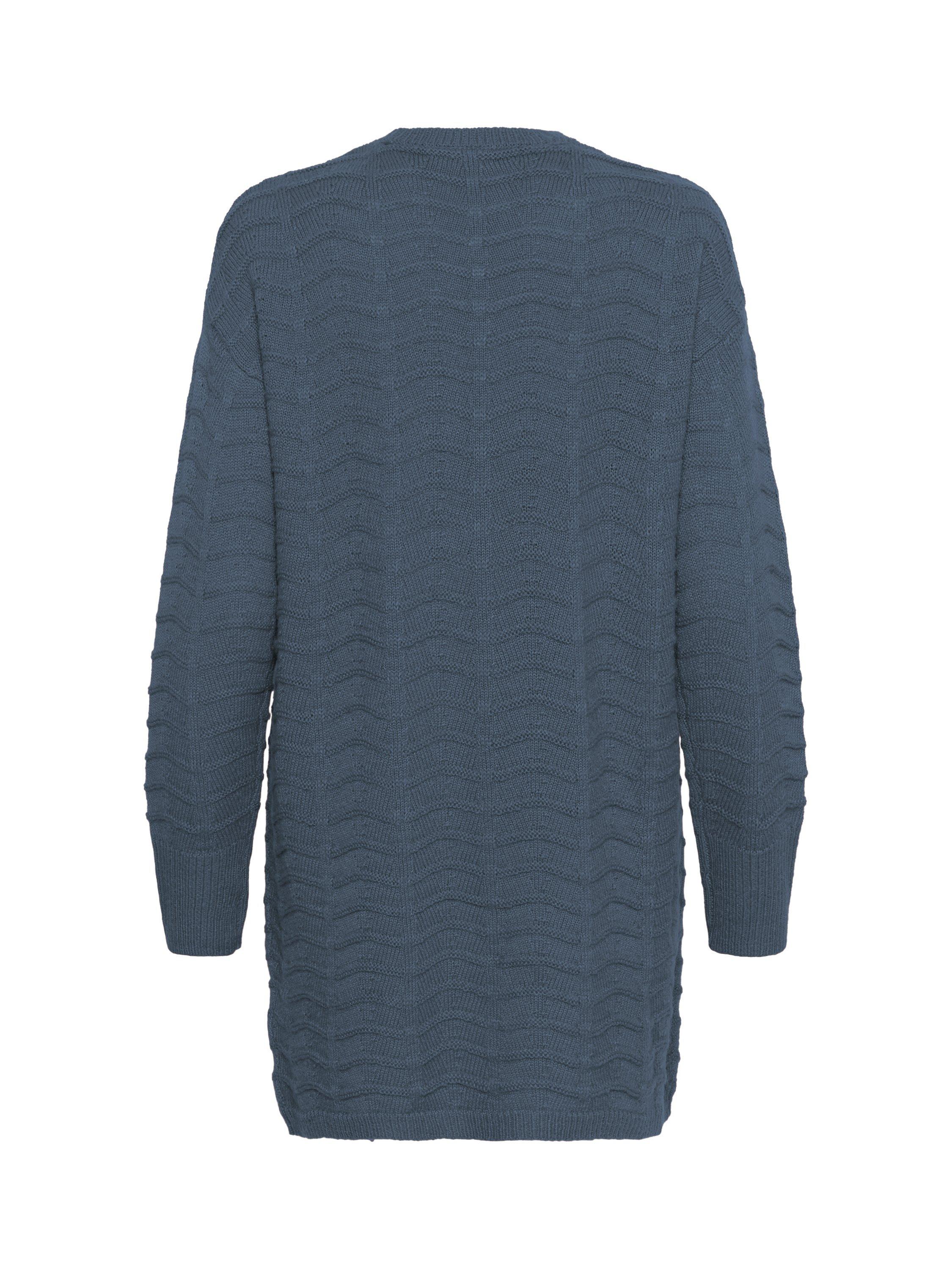 Product image 6 of 6, which shows KAFFE KAemria Longline Open Neck Cardigan, Mid Blue, L