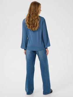 KAFFE  KAlone Long Sleeve Pullover Knit Jumper - view 2, Mid Blue