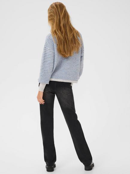KAFFE KAellery Striped Wool Blend Pullover Jumper - view 2, Blue/Multi