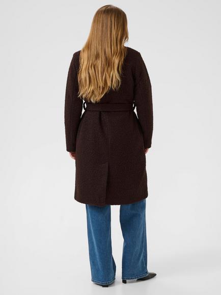 KAFFE Anne Belted Coat, Mid Brown - view 2, Mid Brown