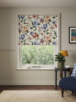 John Lewis Fleur Blackout Roman Blind, Multi, Multi
