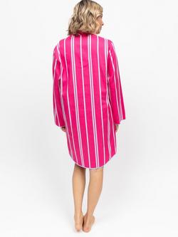 Cyberjammies Chloe Stripe Nightshirt, Pink - view 2, Pink